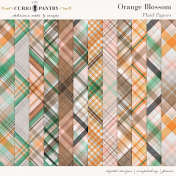 Orange Blossom Plaid Papers