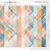 Feathers and Fur Plaid Papers