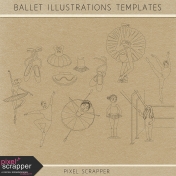 Ballet Illustrations Templates Kit