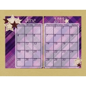 Build Your Basics Plaid Paper June Calendar