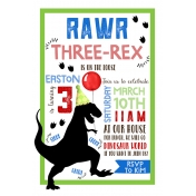 Three-Rex Invitation