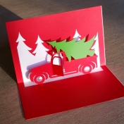 Christmas Truck pop-up card