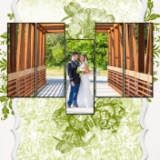 Bridal Couple on Bridge