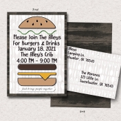 Burger and Drinks Invite