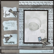Project: Scraplift (Myself) Ashton Baby Book, Title Page (Original)