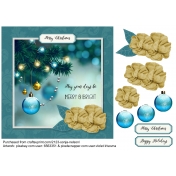 Christmas tree baubles card front