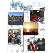 2013 Monthly activities calendar January