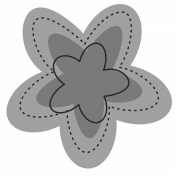 Layered Doodle Flower Template