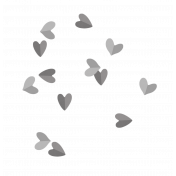 Folded Hearts Scatter Template