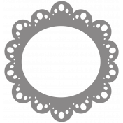 Scalloped Circle Frame Shape Template
