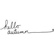 Autumn Art Word Art- Hello Autumn Template