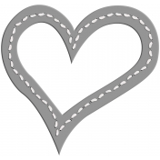 Layered Stitched Heart Frame Template