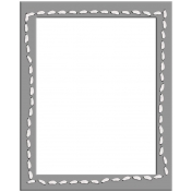 Layered Stitched Rectangle Frame Template