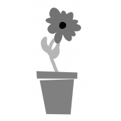 Flower Pot 01 Template