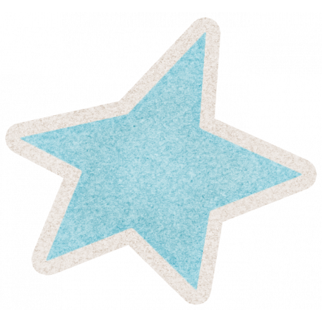 Lil Monster Blue Star Sticker graphic by Sheila Reid