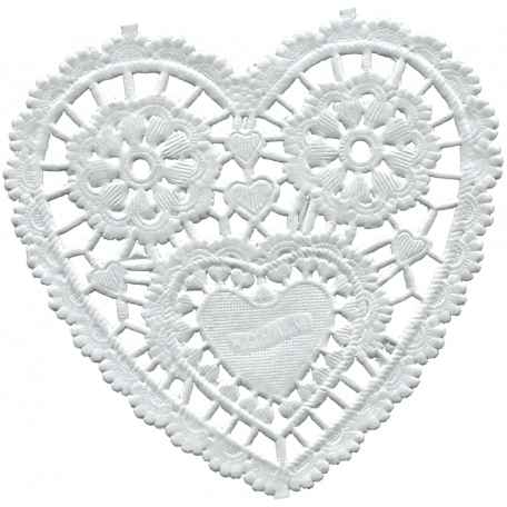 100x 4 Inch White Love Heart Paper Lace Doilies Doily For Cardmaking  Scrapbooking