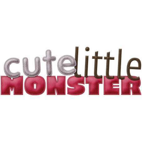 Be Mine - Cute Little Monster Word Art graphic by Melo Vrijhof ...