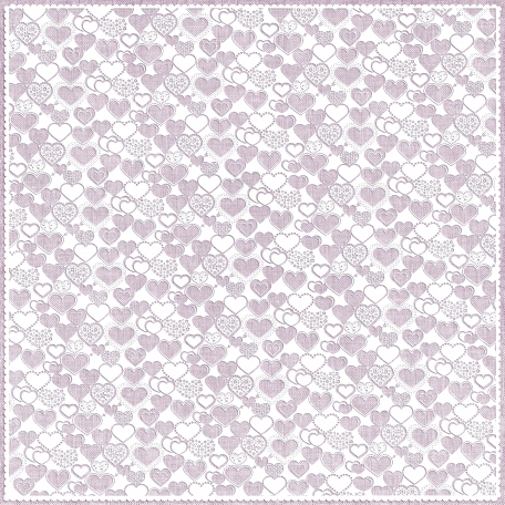 Be Mine - Purple Cutout Hearts Paper graphic by Janet Kemp ...