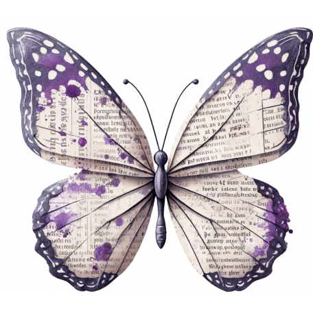 Paint Splashed Newspaper Butterfly graphic by Robin Sampson-McCarthy ...