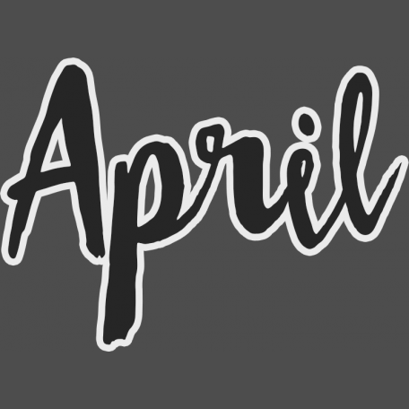 April - word art graphic by Gina Jones | DigitalScrapbook.com Digital ...