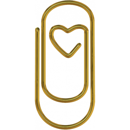 Little gold heart clip graphic by Gunhild Storeide | DigitalScrapbook ...