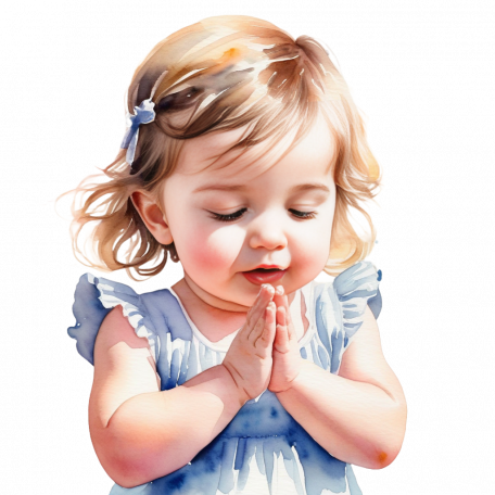 Praying toddler Girl (transparent) graphic by Joy Haynes ...