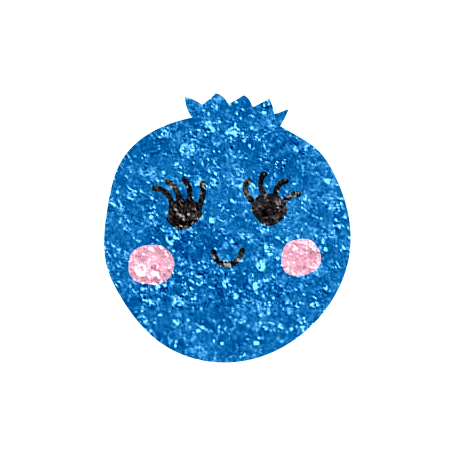 Cute Fruits Glitter Blueberry graphic by Marisa Lerin ...