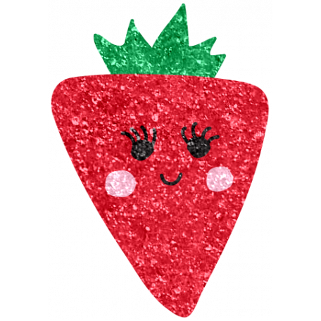 Cute Fruits Glitter Strawberry graphic by Marisa Lerin ...