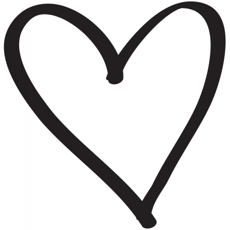 JS-095 crescent heart stencil
