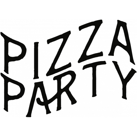 pizza party clipart black and white