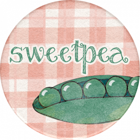 Spring Garden Sweet Pea Round Sticker graphic by Jessica Dunn 🦋 ...