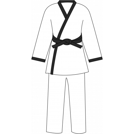 Karate Uniform Black Illustration graphic by DigitalScrapbook.com ...