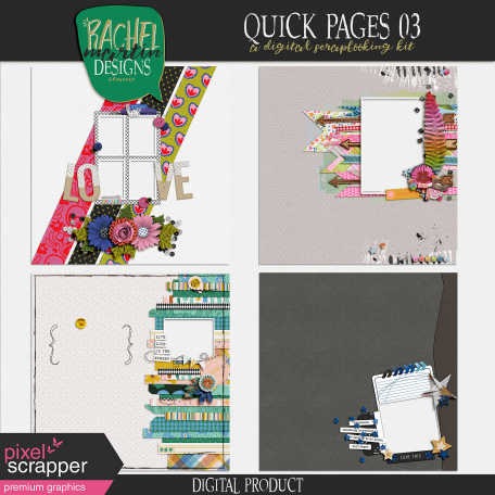 Quick Pages 03 by Rachel Martin 🍂 graphics kit | DigitalScrapbook.com ...