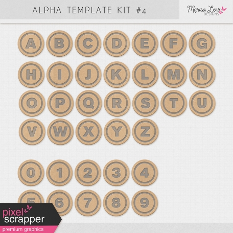 Alpha Template kit #4 by Marisa Lerin graphics kit | DigitalScrapbook ...