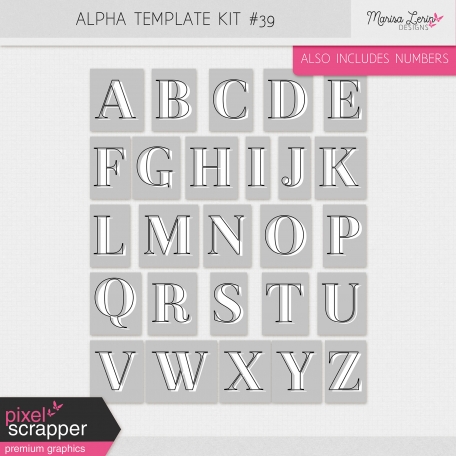 Alpha Template Kit #39 by Marisa Lerin graphics kit | DigitalScrapbook ...