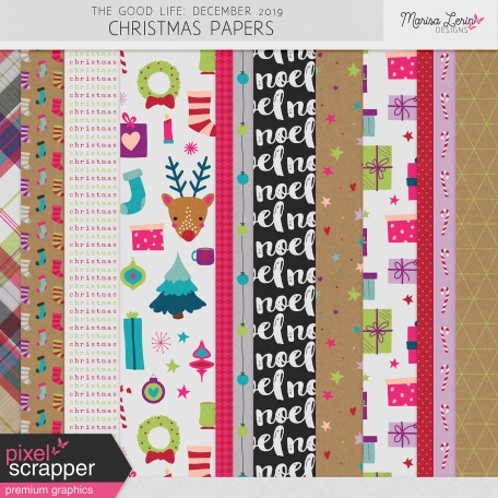 The Good Life December 2019 Christmas Papers Kit By Marisa Lerin