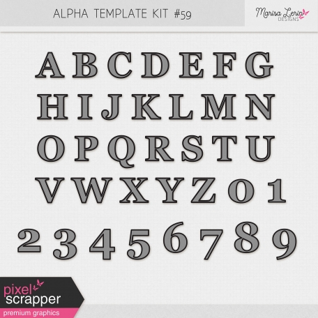 Alpha Template Kit #59 by Marisa Lerin graphics kit | DigitalScrapbook ...