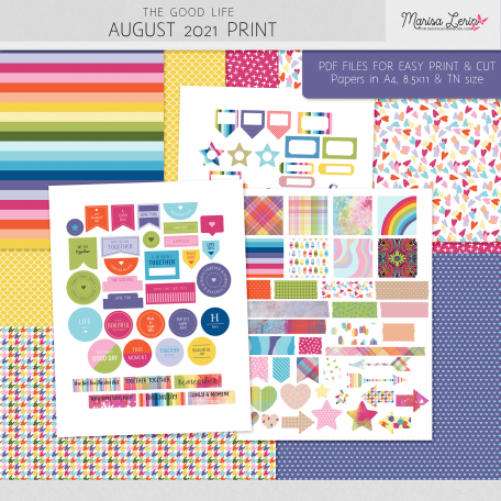 The Good Life: August 2021 Print Kit by Marisa Lerin graphics kit ...