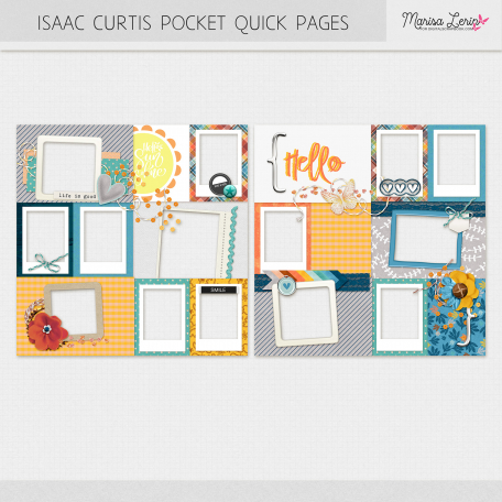 Isaac Curtis Quick Pages Kit by Marisa Lerin graphics kit ...