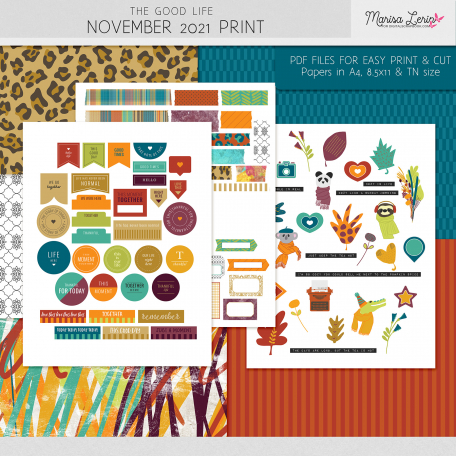 The Good Life: November 2021 Print Kit By Marisa Lerin Graphics Kit ...