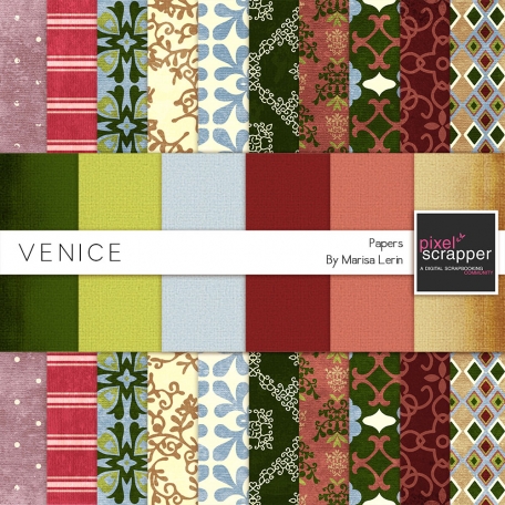 Venice Papers Kit by Marisa Lerin graphics kit | DigitalScrapbook.com ...