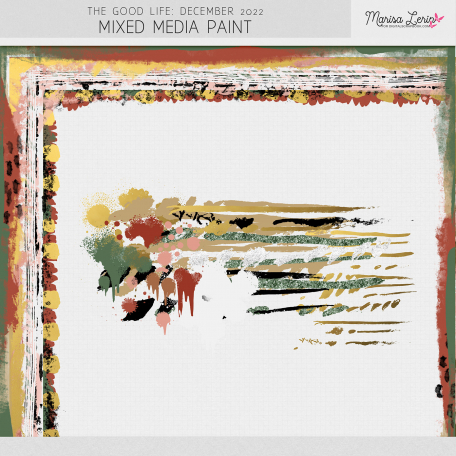 The Good Life December 2022 Mixed Media Paint Kit By Marisa Lerin Graphics Kit