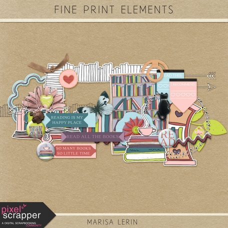 Fine Print Elements Kit by Marisa Lerin graphics kit | DigitalScrapbook ...