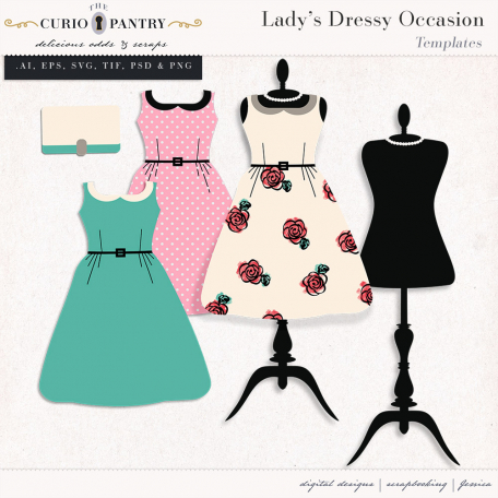 Lady's Dressy Occasion Templates By Jessica Dunn 🌼 Graphics Kit 