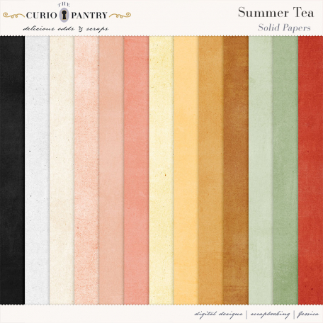 Summer Tea Solid Papers by Jessica Dunn 🍁 graphics kit ...