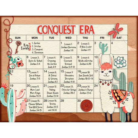 September Scripture Writing: Conquest Era Calendar