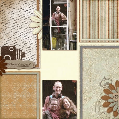 digital scrapbook layout before