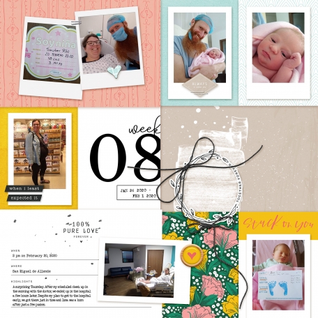 baby digital scrapbook page