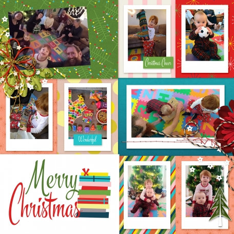 christmas digital scrapbooking pocket page