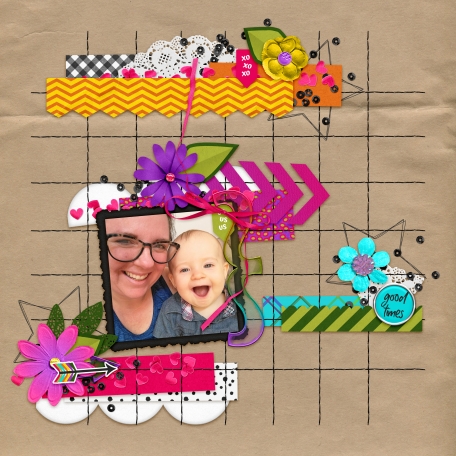 bright and fun digital scrapbooking layouts